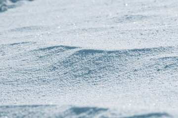Sharp edges of snow