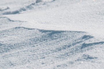 Sharp edges of snow