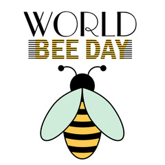 Vector design in a flat style. International Bee Day 20 May.