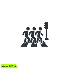 pedestian crossing icon vector