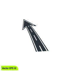 asphalt road direction icon