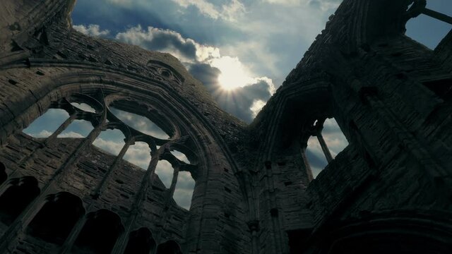 Sun Comes Out Above Abbey Ruins