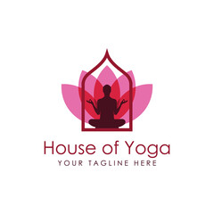 Yoga logo emblem. Vector Illustration.