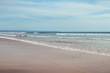 the beauty of the ocean and the waves. vacation by the ocean.