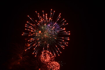 Fireworks on Victory Day in Moscow