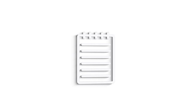 Office icon. Web 3D shadow icon set. Office, great design for any purposes. Motion graphics.