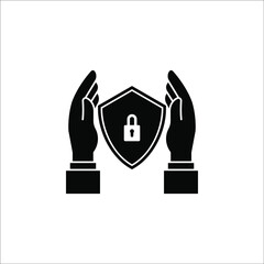 protective icon. Shield security symbol in trendy design on white background