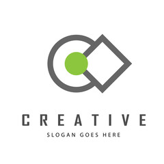 Abstract Initial Letter C an O Linked Logo. Blue Gradient Circular Rounded Infinity Style with Connected Dots. Usable for Business and Technology Logos. Flat Vector Logo Design Template Element