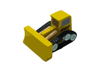 Fototapeta premium おもちゃのブルドーザ