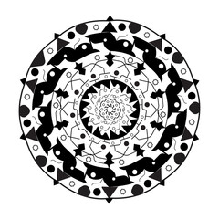 mandala writing, simple and uncomplicated to use for t-shirt and book motifs on the main and back covers