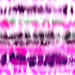 Seamless tie dye stripe pattern for fashion print. High quality illustration. Faux digital render of horizontal tie dye stripes with creases. Vibrant artistic hippie or bohemian culture print.