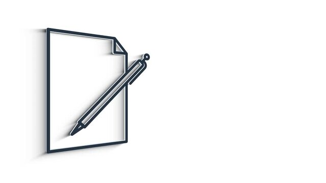 Office icon. Web 3D shadow icon set. Office, great design for any purposes. Motion graphics.