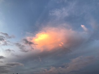 sunset in the sky