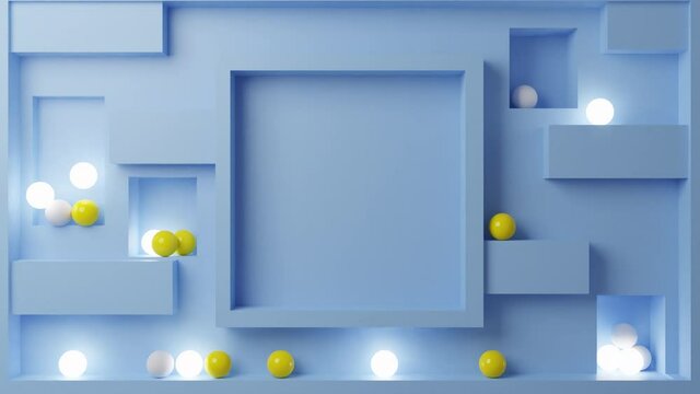 A maze and bouncy balls.