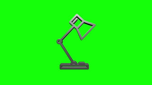 Office icon. Web 3D silver icon set. Office, great design for any purposes. Motion graphics.