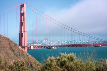 Fototapeta na wymiar Golden Gate Bridge Taken from the Marin Headlands