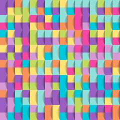 Abstract Colorful Rainbow Style Checkerboard Seamless Background