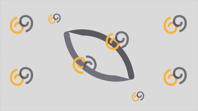 small loop of different color on light background