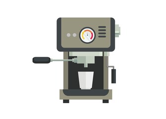 Espresso machine. Simple flat illustration.