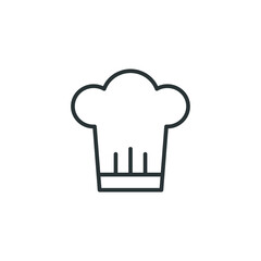 Chef hat line icon. Simple outline style. Toque, chef, cook, table, restaurant concept. Vector illustration isolated on white background. EPS 10