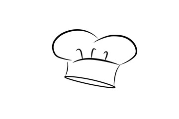 Chef uniform illustration. Chef's Hat Logo.