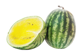 Yellow watermelon isolated