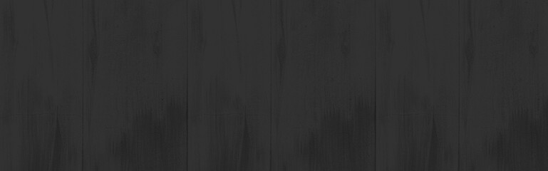 Panorama of Black vintage wooden table top pattern texture and seamless background
