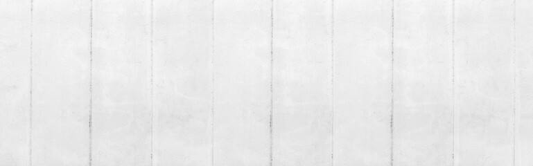Panorama of Cement wall painted white texture and background seamless