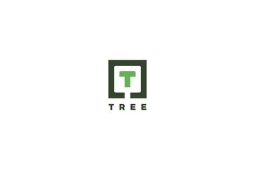 Letter t minimal logo 