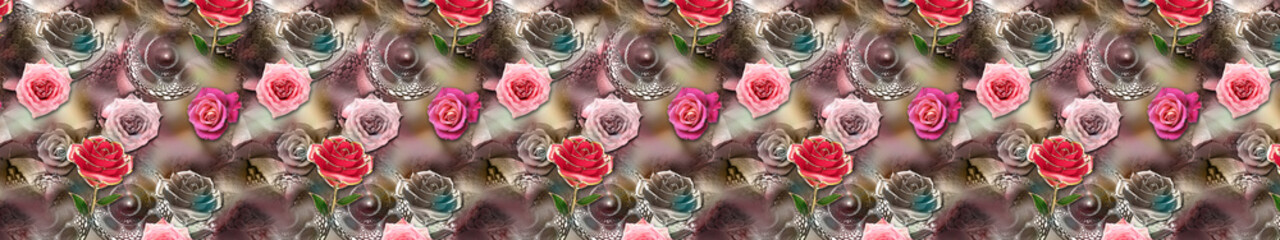 Obraz na płótnie Canvas Digital textile saree design and colourfull background