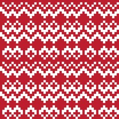 Christmas Fair Isle Seamless Pattern Background