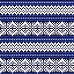 Christmas Fair Isle Seamless Pattern Background