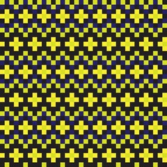 Yellow Christmas Fair Isle Seamless Pattern Background