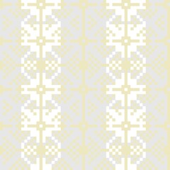 Yellow Christmas Fair Isle Seamless Pattern Background