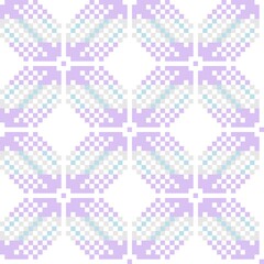 Fototapeta na wymiar Purple Christmas Fair Isle Seamless Pattern Background