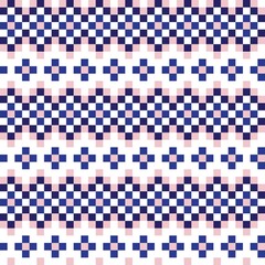 Pink Navy Christmas Fair Isle Seamless Pattern Background