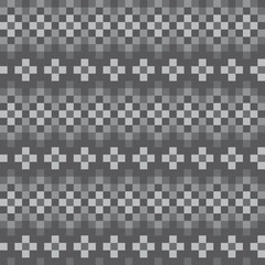 Black and White Christmas Fair Isle Seamless Pattern Background