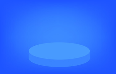 Biue mock up product display vector. Empty background. 3D illustration