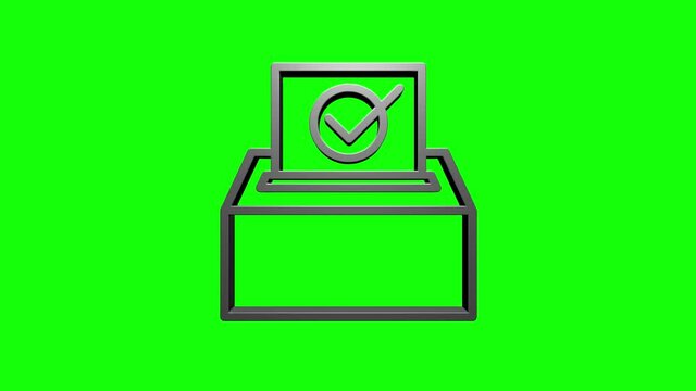 Office icon. Web 3D silver icon set. Office, great design for any purposes. Motion graphics.