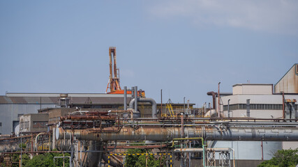 日本の製鉄所の風景