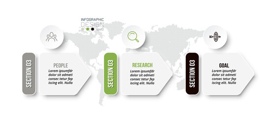 Business concept infographic template with option.