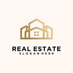 Architect home logo, of architectural design and industrial construction