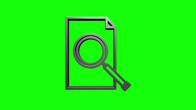 Office icon. Web 3D silver icon set. Office, great design for any purposes. Motion graphics.