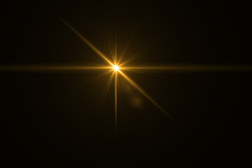 ฺBeautifullens flare effect on black background