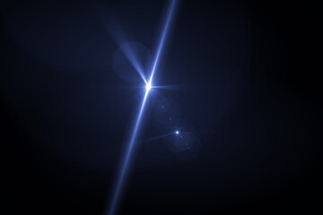 ฺBeautiful lens flare effect on black background