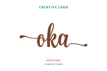 OKA lettering logo is simple, easy to understand and authoritative