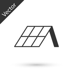 Grey Solar energy panel icon isolated on white background. Vector