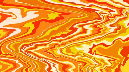 オレンジ色のマーブリングのイラスト