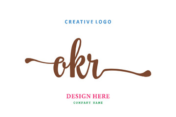 OKR lettering logo is simple, easy to understand and authoritative