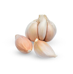 Fresh garlic Isolated on white background